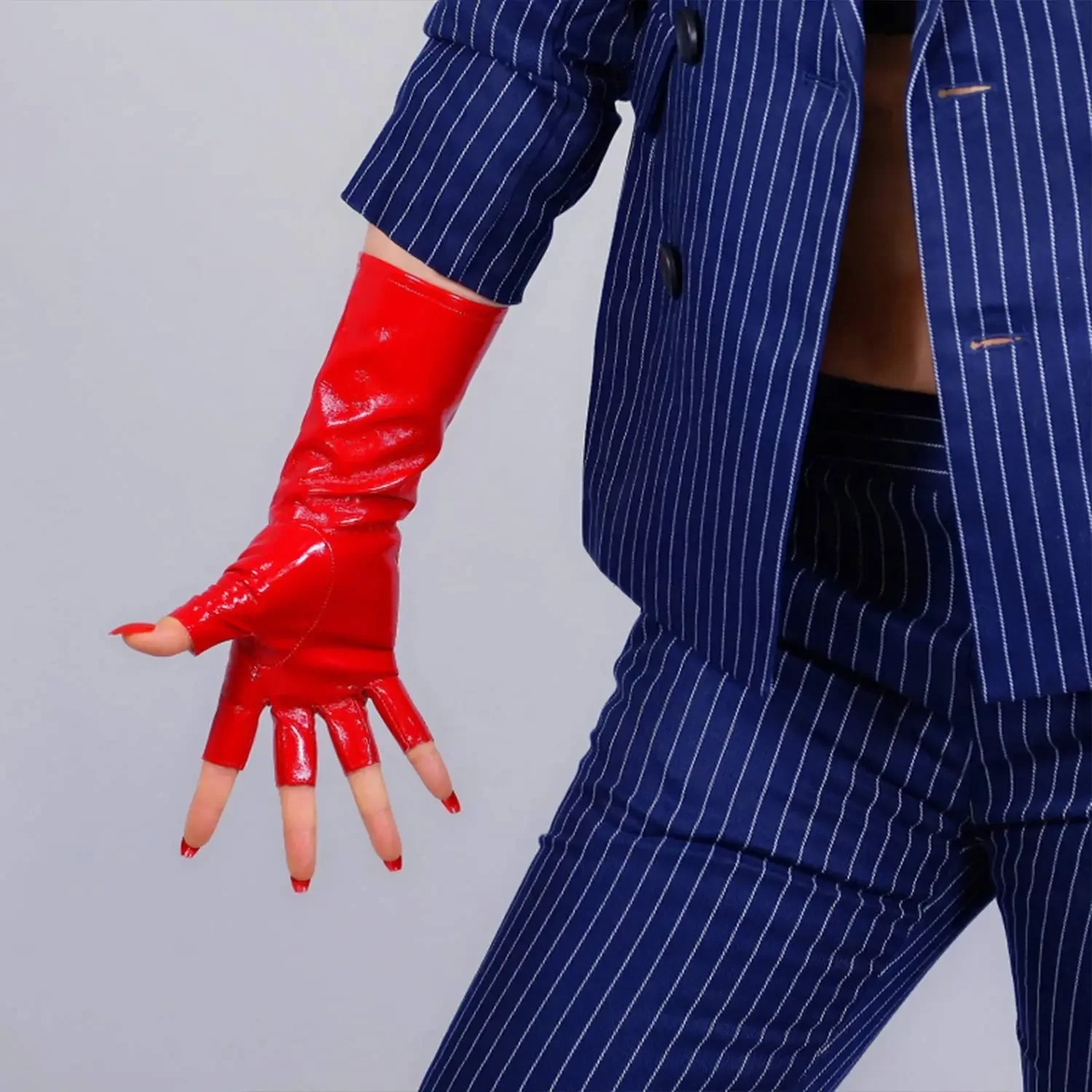 Patent Leather Shine - Kadın Parlak Kırmızı YARIM PARMAK LATEKS