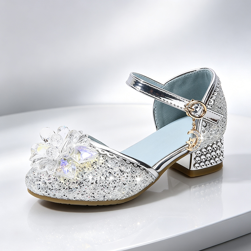 Patent Leather Shine - Peri Kızları Parıltılı Kristal Topuklu Prenses