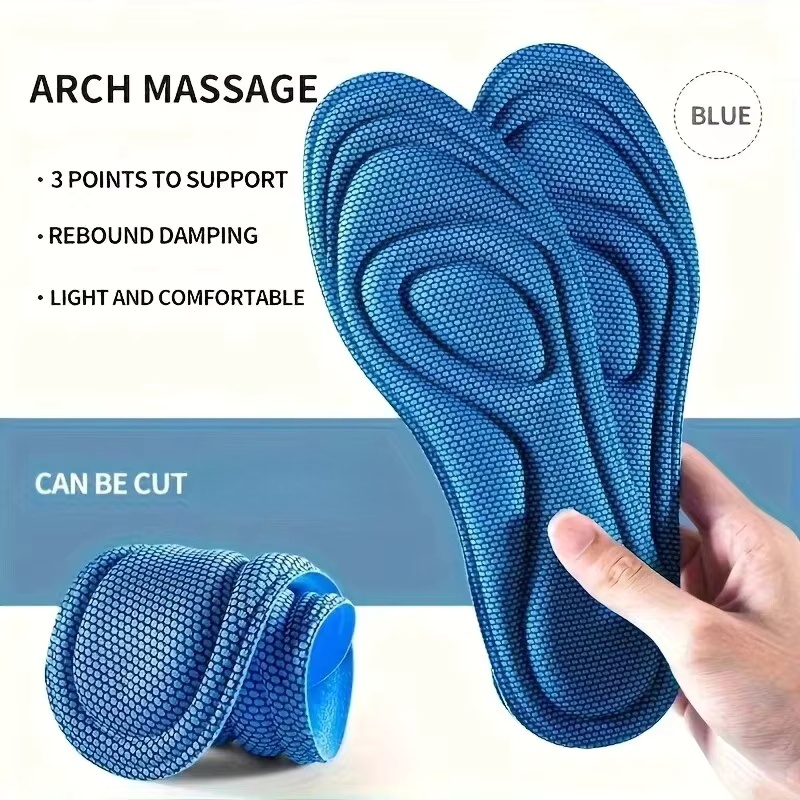 Insole Memory Foam - 4 adet spor masaj tabanlığı hafızalı