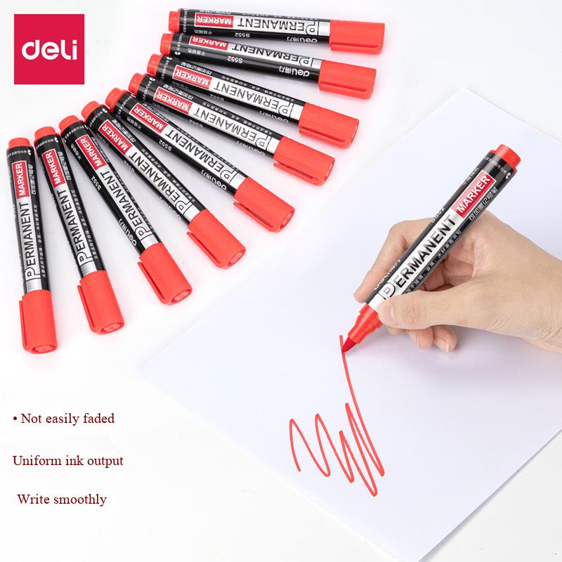 Midsole Marker Paint - 10 adet Deli S552 mürekkeplenebilir işaretleyici
